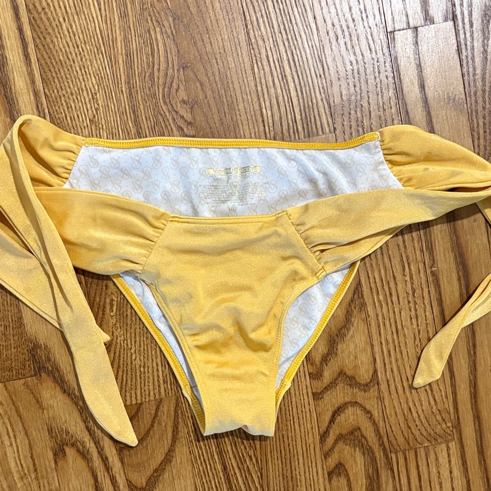 Victoria’s Secret, gold Bikini Bottom with Ties